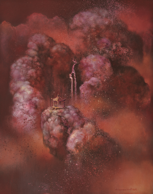 The Pavilion for Gazing at Waterfalls, 2013; acrylic paint on canvas; 39 3:8 x 31 ½ in. (100 x 80 cm.).png__PID:75f126da-0e96-4d24-ad44-c6eed1a56d01